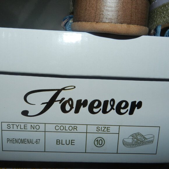 Forever Link Women's Phenomenal-67 Espadrilles Sandals Floral Blue🆕FAST😮‍💨⚡🚚 - Picture 13 of 16